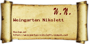 Weingarten Nikolett névjegykártya