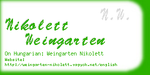 nikolett weingarten business card